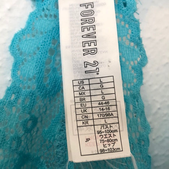 Forever 21 Cute Blue Bralette with lace detailing - Picture 4 of 4